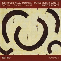 Cello Sonatas Op 5 No 1 ~ Op 5 No 2 ~ Op 69 (Volume 1) - Ludwig Van BEETHOVEN (Daniel Muller-Schott, Angela Hewitt)