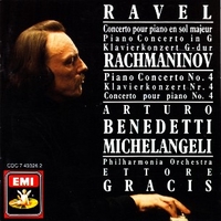 Piano Concerto In G Major / Piano Concerto No. 4 In G Minor - Maurice RAVEL \ Sergei RACHMANINOV (Arturo Benedetti Michelangeli)