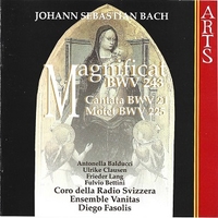 Magnificat BWV 243 / Cantata BWV 21 / Motet BWV 225 - Johann Sebastian BACH (Diego Fasolis, Antonella Balducci, Fulvio Bettini)