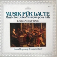 Lute music of the renaissance - KONRAD RAGOSSNIG \ various